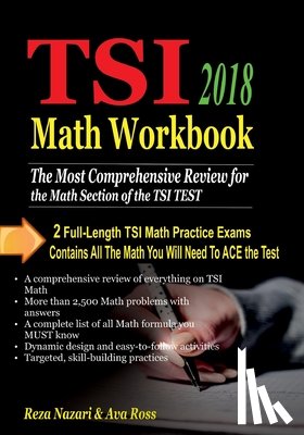 Ross, Ava - TSI Math Workbook 2018: Comprehensive Activities for Mastering Essential Math Skills