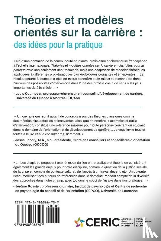  - Theories et modeles orientes sur la carriere