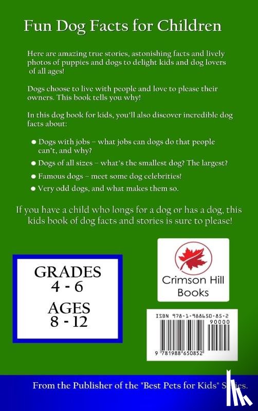 Johnson, Jacquelyn Elnor - Fun Dog Facts for Kids 9-12