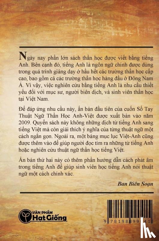Owens, Daniel C, Thị Phương Lan, Đặng, Thị Hải Van, Nguyễn - Sổ Tay Thuật Ngữ Thần Học Anh-Việt