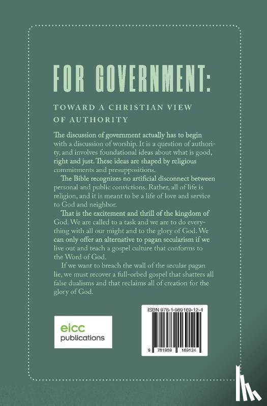 Boot, Joseph - For Government