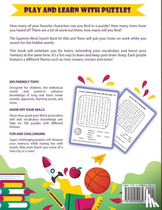 Head, Puzzle, Hoffman, Becky - The Supreme Word Search Book for Kids and Teens - Large Print Edition