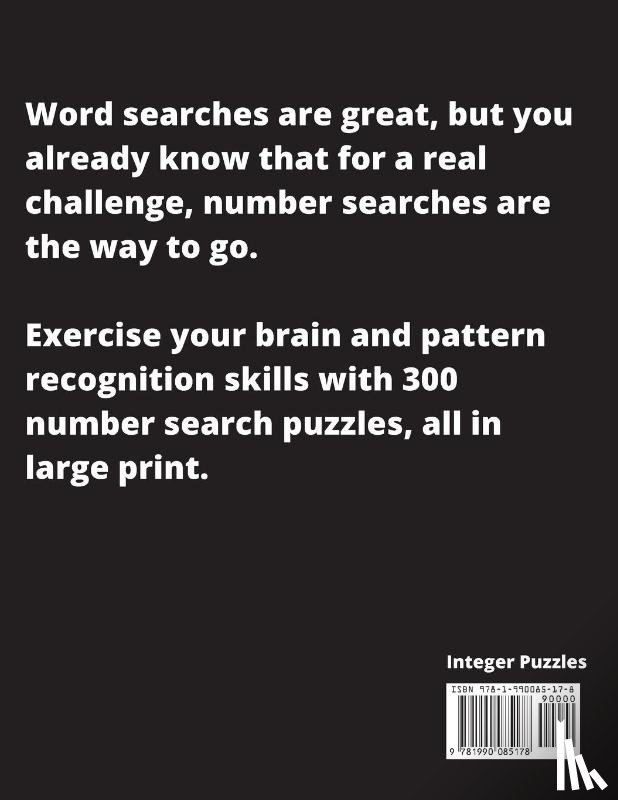 Integer Puzzles - Number Search Puzzle Book