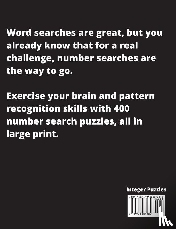 Integer Puzzles - Number Search Puzzle Book