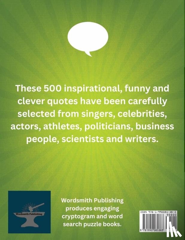 Wordsmith Publishing - Cryptograms Puzzle Book For Adults