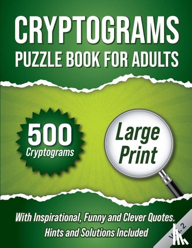 Wordsmith Publishing - Cryptograms Puzzle Book For Adults