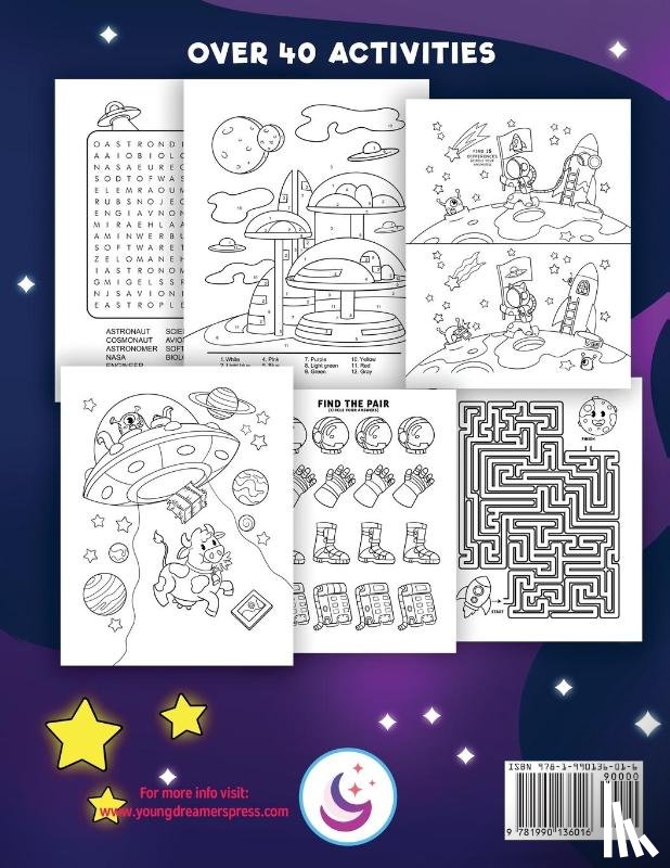 Young Dreamers Press - Space Activity Book for Kids Ages 6-8