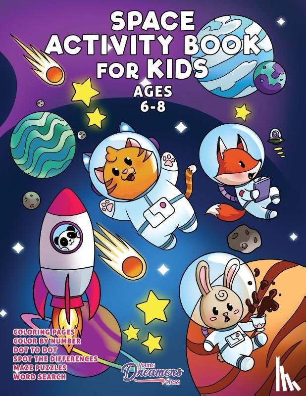 Young Dreamers Press - Space Activity Book for Kids Ages 6-8