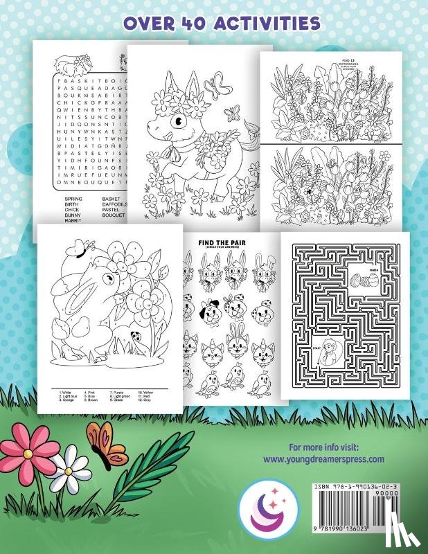 Young Dreamers Press - Easter Activity Book for Kids Ages 6-8