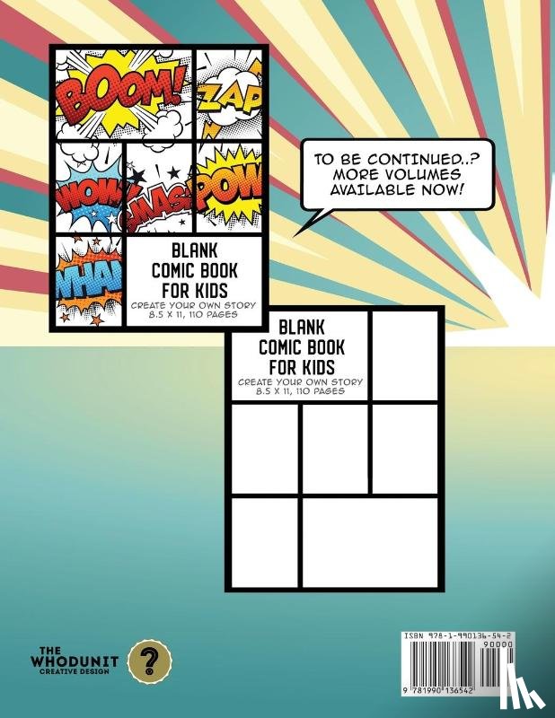 The Whodunit Creative Design - Blank Comic Book Notebook