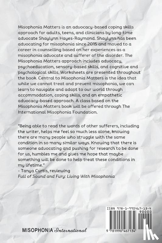 Hayes-Raymond, Shaylynn - Misophonia Matters