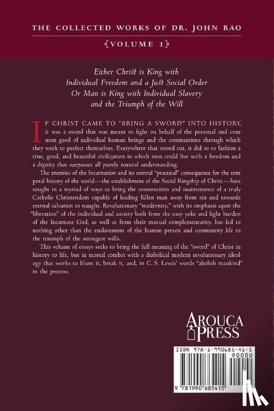 Rao, John C. - Catholic Christendom versus Revolutionary Disorder