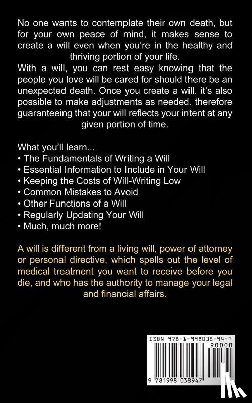 Daniels, Kevin - Write a Will