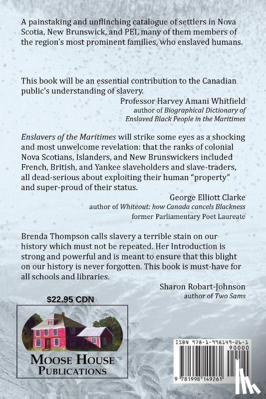 Thompson, Brenda J - Enslavers of the Maritimes