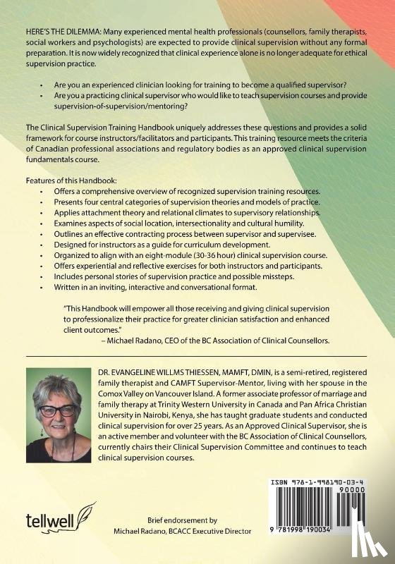 Thiessen, Evangeline Willms - A Clinical Supervision Training Handbook