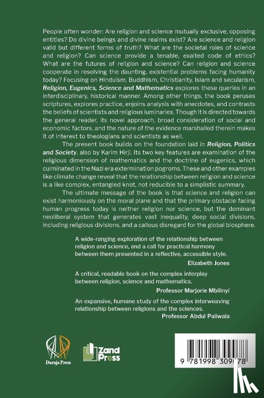 Hirji, Karim F - Religion, eugenics, science and mathematics