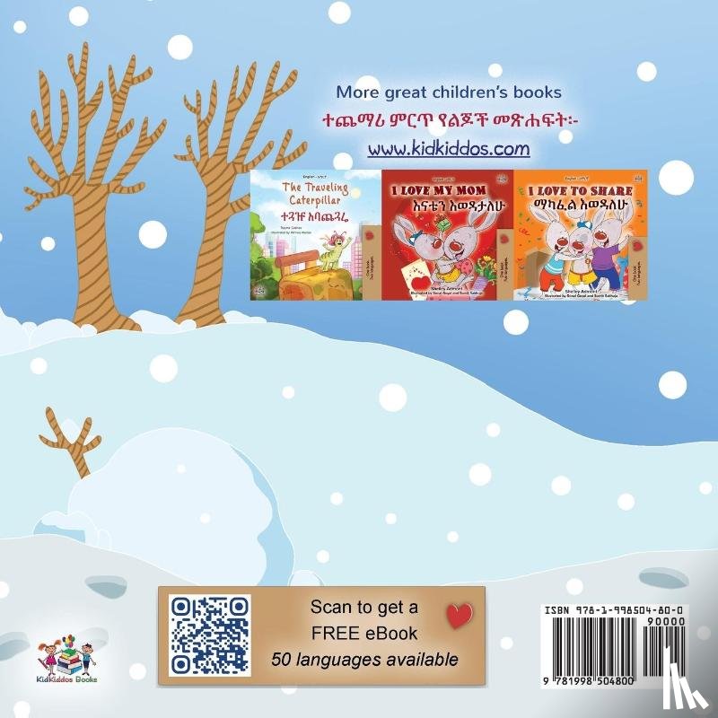 Admont, Shelley, Books, Kidkiddos - I Love Winter (English Amharic Bilingual Children's Book)