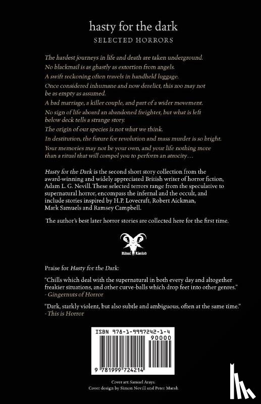 Nevill, Adam - Hasty for the Dark