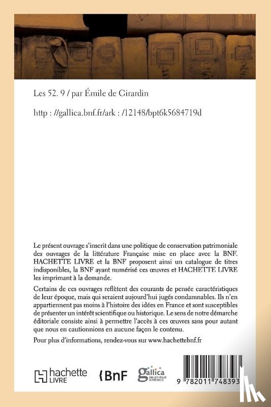 de Girardin, Emile - Les 52. Tome 9