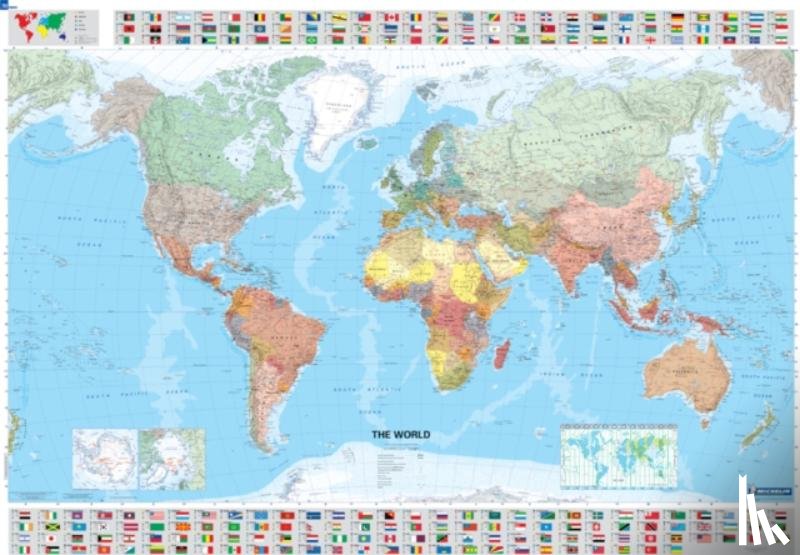 Michelin - The World - Michelin rolled & tubed wall map Encapsulated