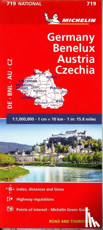 Michelin - Germany, Benelux, Austria, Czech Republic - Michelin National Map 719