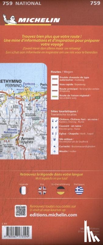  - Michelin Wegenkaart 759 Kreta