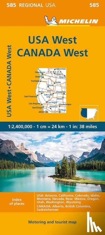 Michelin - Western USA, Western Canada - Michelin Regional Map 585