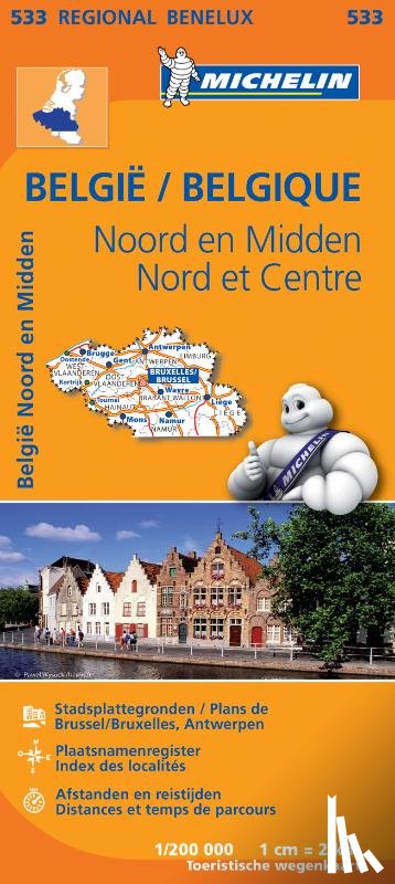 Michelin - Michelin Wegenkaart 533 België Noord en Midden