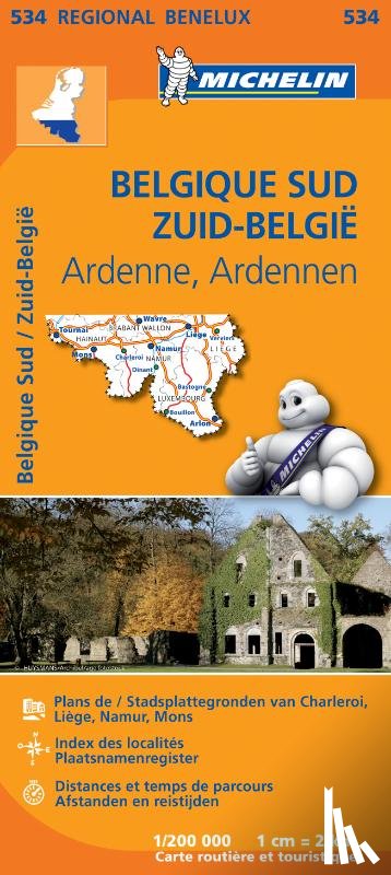 Michelin - Michelin Wegenkaart 534 België Zuid, Ardennen