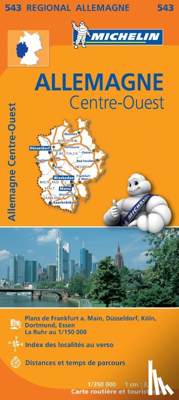 Michelin - Michelin Wegenkaart 543 Duitsland Midden-West