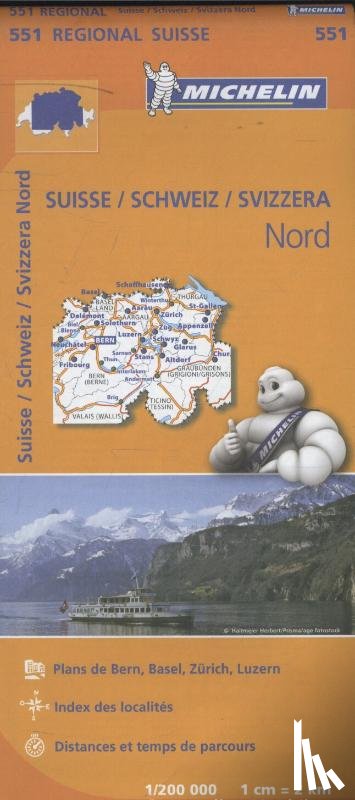 Michelin - Michelin Wegenkaart 551 Zwitserland Noord