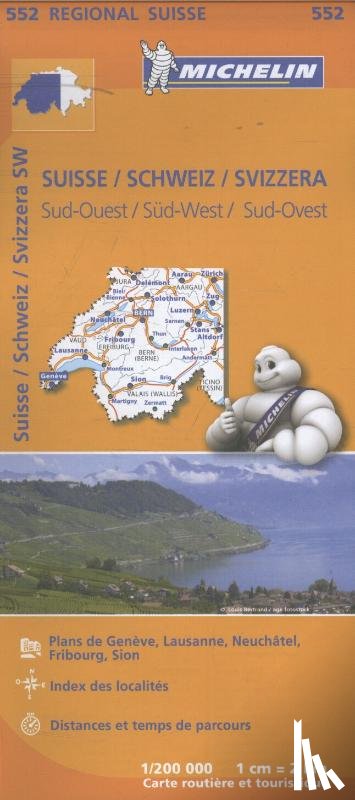  - Michelin Wegenkaart 552 Zwitserland Zuidwest
