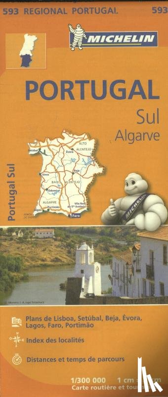  - Michelin Wegenkaart 593 Portugal Zuid - Algarve