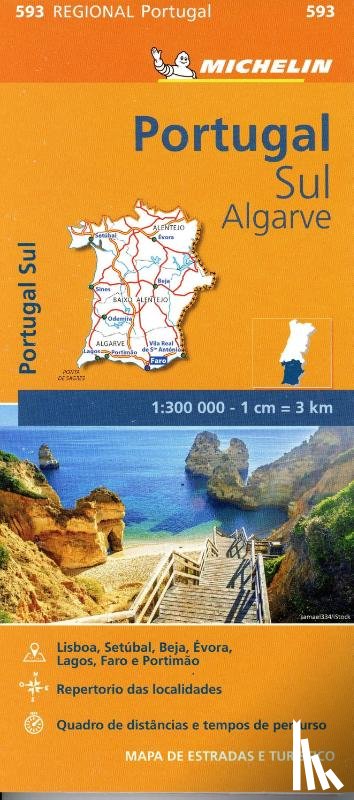 Michelin - Portugal Sud - Algrave - Michelin Regional Map 593