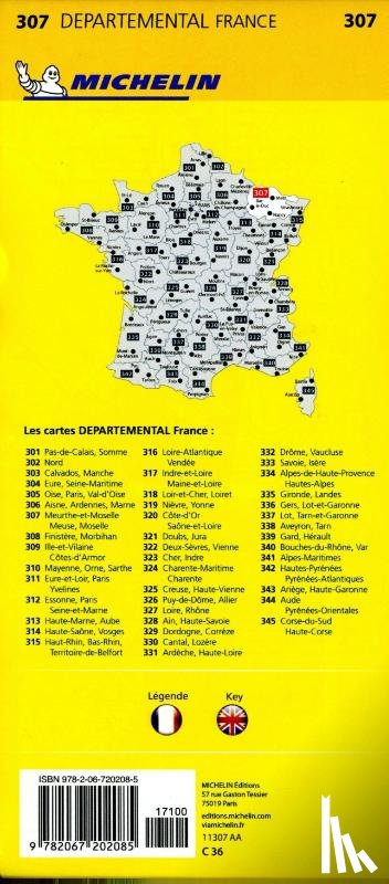 Michelin - Meurthe et Moselle Meuse Moselle - Michelin Local Map 307