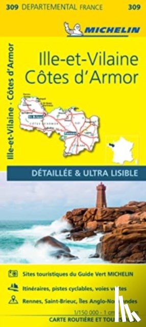 Michelin - Cotes-d'Armor, Ille-et-Vilaine - Michelin Local Map 309