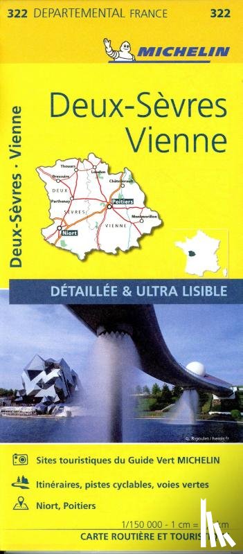 Michelin - Deux-Sevres, Vienne - Michelin Local Map 322