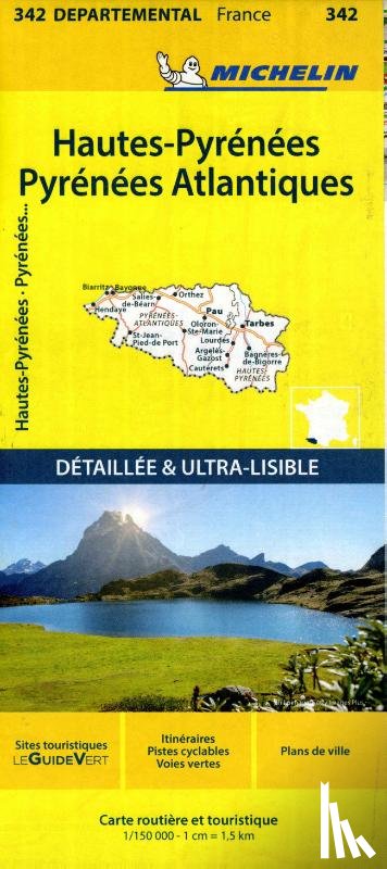 Michelin - Hautes-Pyrenees Pyrenees-Atlantiques - Michelin Local Map 342