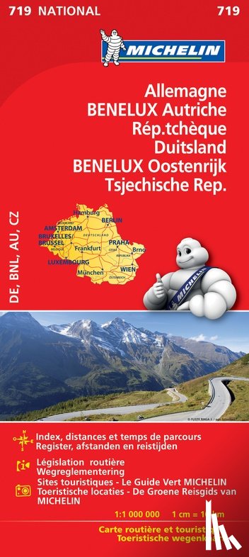  - Michelin Wegenkaart 719 Duits/Oost/Tsjech/BeNeLux