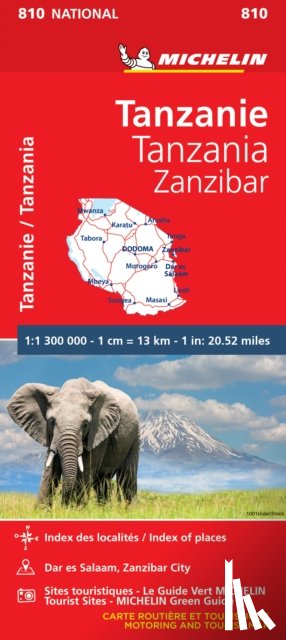  - Tanzania & Zanzibar - Michelin National Map 810