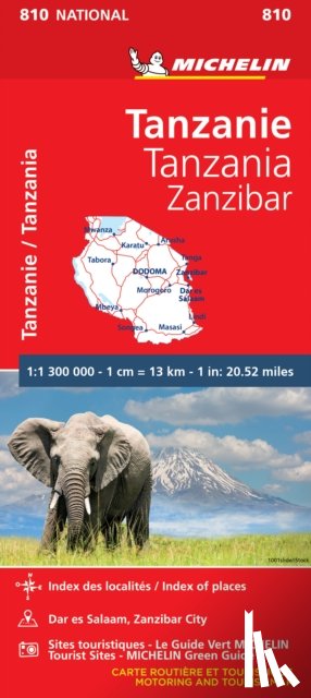 Michelin - Tanzania & Zanzibar - Michelin National Map 810
