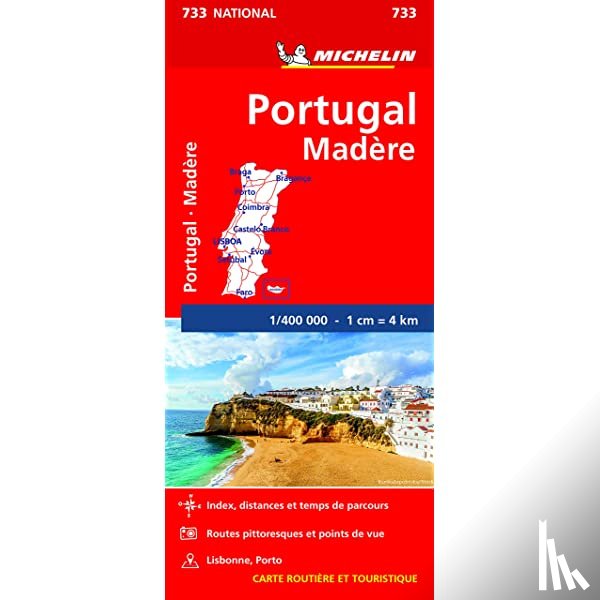  - Michelin Wegenkaart 733 Portugal en Madeira