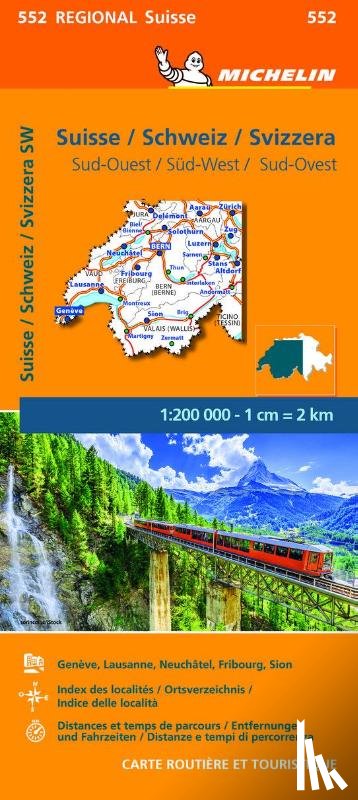 Michelin - Suisse Sud-Ouest - Michelin Regional Map 552
