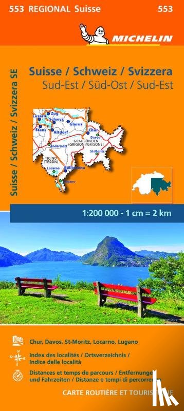 Michelin - Suisse Sud-Est - Michelin Regional Map 553