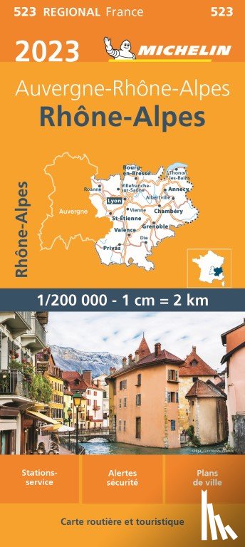  - Michelin Wegenkaart 523 Rhône-Alpes 2023