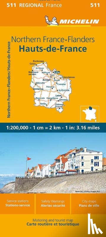 Michelin - Nord-Pas-de-Calais, Picardy - Michelin Regional Map 511