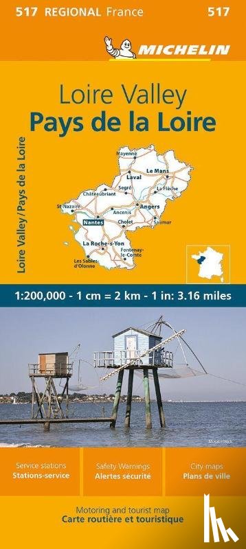 Michelin - Pays de la Loire - Michelin Regional Map 517