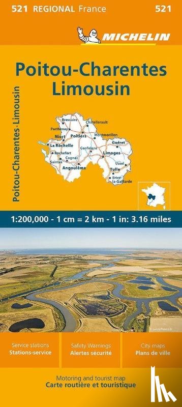 Michelin - Poitou-Charentes - Michelin Regional Map 521