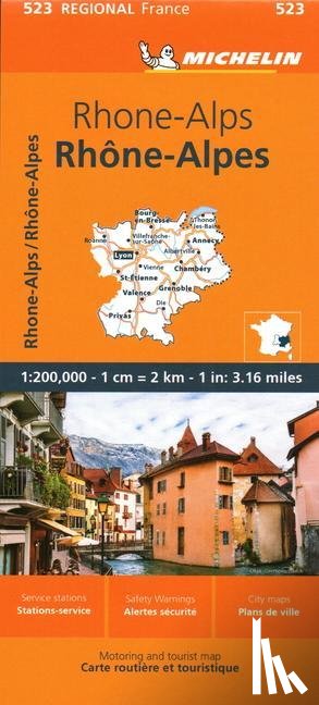 Michelin - Rhone-Alps - Michelin Regional Map 523