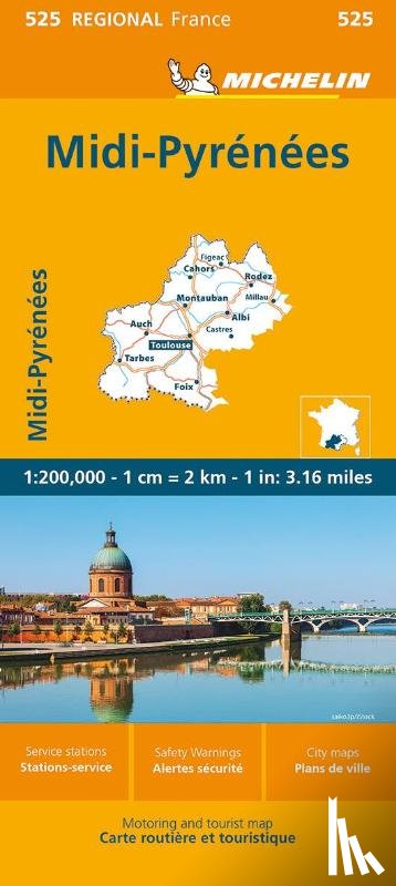 Michelin - Midi-Pyrenees - Michelin Regional Map 525